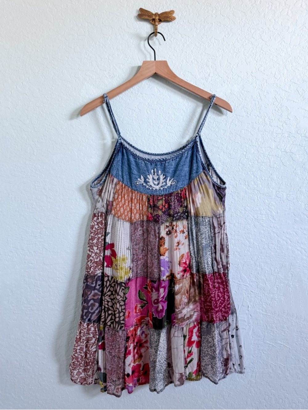 Young Threads•Boho Patchwork Sundress•SemiSheer•Size Large - Picture 10 of 10